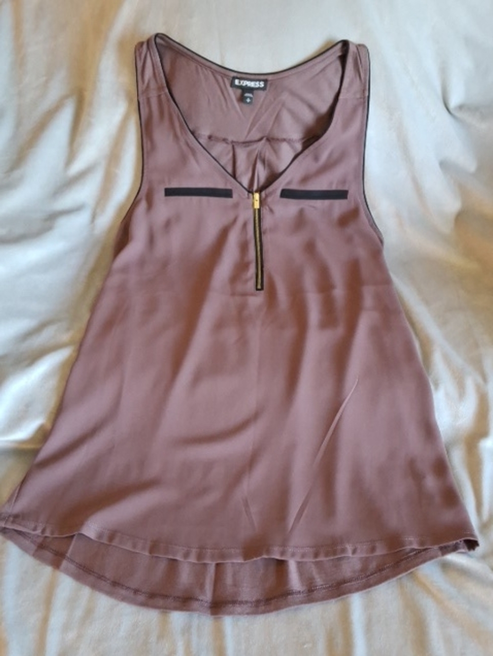 Express Chiffon Zipper Top-NWOT